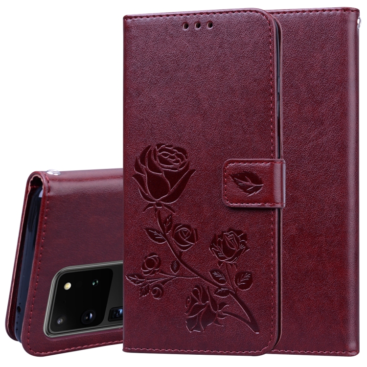 For Galaxy S20 Ultra Rose Embossed Horizontal Flip PU Leather Case with Holder & Card Slots & Wallet(Brown) 
For Galaxy S20 Ultra Rose Embossed Horizontal Flip PU Leather Case with Holder & Card Slots & Wallet(Brown)