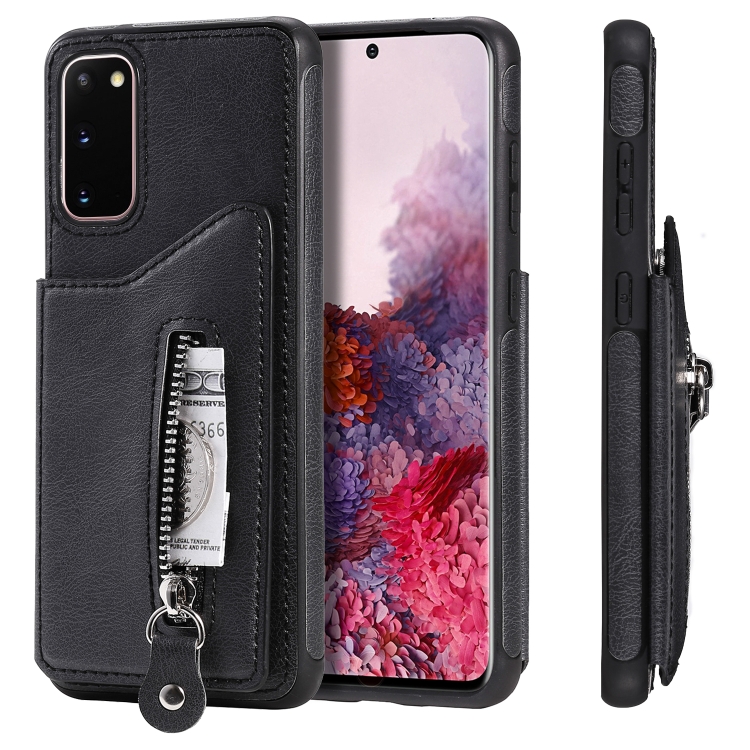 For Galaxy S20 Solid Color Double Buckle Zipper Shockproof Protective Case(Black)
For Galaxy S20 Solid Color Double Buckle Zipper Shockproof Protective Case(Black)