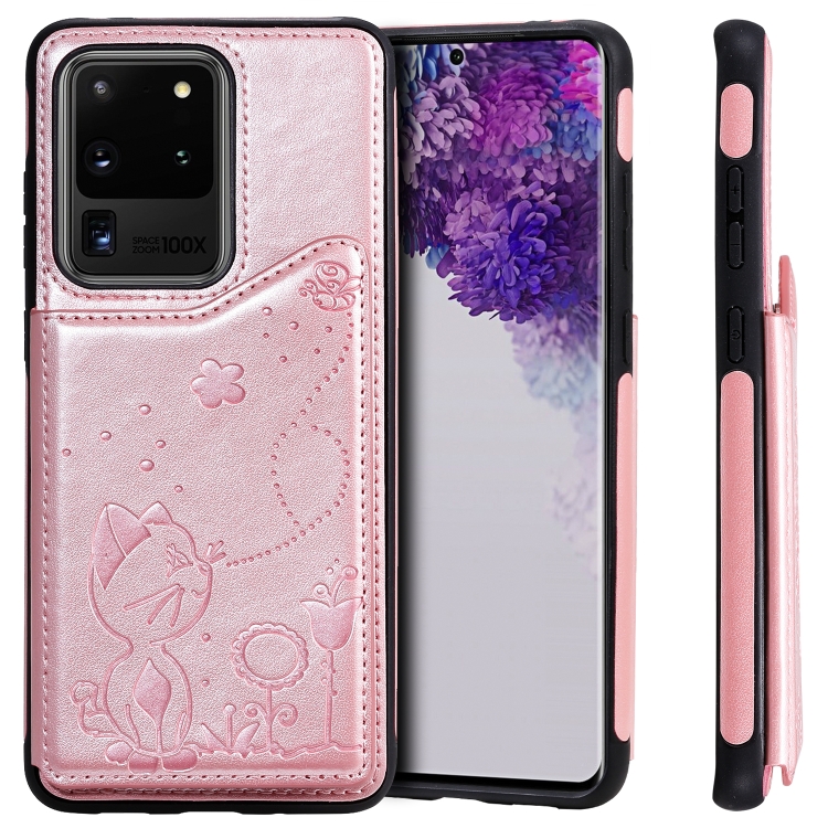 For Galaxy S20 Ultra Cat Bee Embossing Pattern Shockproof Protective Case with Card Slots & Photo Frame(Rose Gold)
For Galaxy S20 Ultra Cat Bee Embossing Pattern Shockproof Protective Case with Card Slots & Photo Frame(Rose Gold)