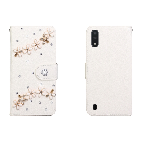For Galaxy A10 / M10 Horizontal Flip Solid Color Rhinestones Leather Case with Card Slot & Wallet & Holder(Top Five Flowers)
For Galaxy A10 / M10 Horizontal Flip Solid Color Rhinestones Leather Case with Card Slot & Wallet & Holder(Top Five Flowers)
