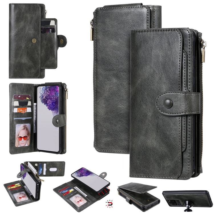 For Galaxy S20 Ultra Multifunctional Retro Detachable Magnetic Horizontal Flip Leather Case with Card Slots & Holder & Wallet & Photo Frame(Dark Grey)
For Galaxy S20 Ultra Multifunctional Retro Detachable Magnetic Horizontal Flip Leather Case with Card Slots & Holder & Wallet & Photo Frame(Dark Grey)