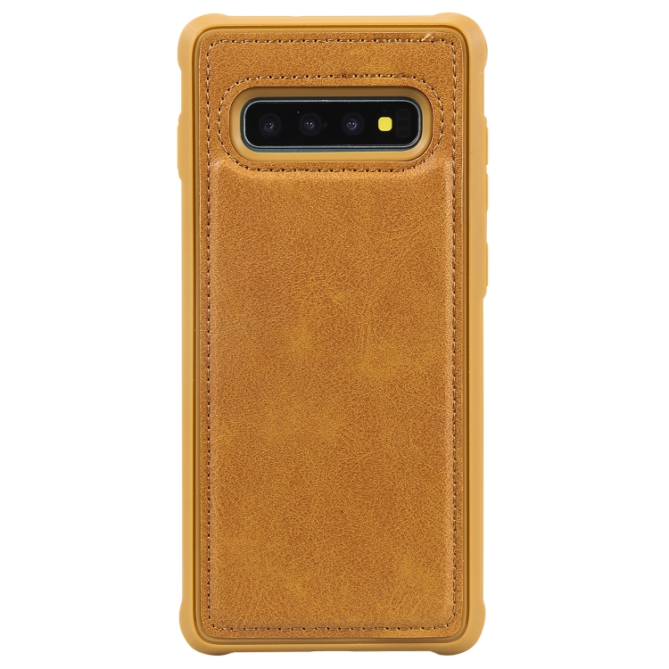 For Galaxy S10+ Magnetic Shockproof PC + TPU + PU Leather Protective Case(Brown)
For Galaxy S10+ Magnetic Shockproof PC + TPU + PU Leather Protective Case(Brown)