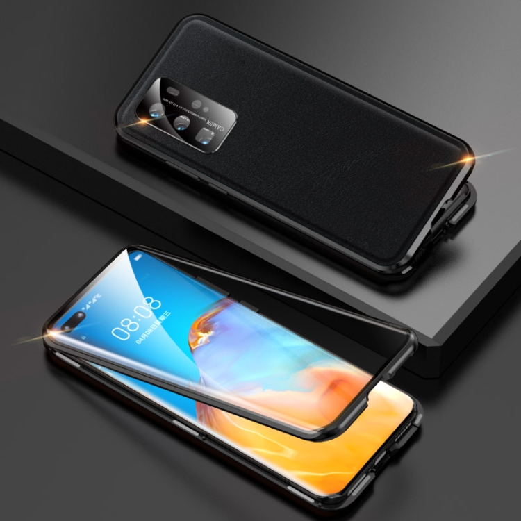 For Huawei P40 Pro Shockproof Magnetic Attraction Leather Backboard + Tempered Glass Case with Camera Lens Protector Cover(Black)
For Huawei P40 Pro Shockproof Magnetic Attraction Leather Backboard + Tempered Glass Case with Camera Lens Protector Cover(Black)