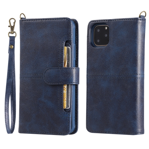 For iPhone 11 Pro Max Multifunctional Detachable Magnetic Horizontal Flip Leather Case with Card Slots & Holder & Wallet & Photo Frame(Blue)
For iPhone 11 Pro Max Multifunctional Detachable Magnetic Horizontal Flip Leather Case with Card Slots & Holder & Wallet & Photo Frame(Blue)