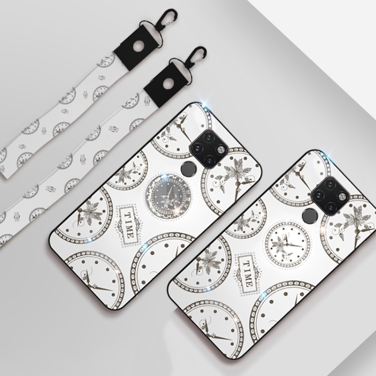 For Huawei Mate 20 Fashion Clock Pattern Rhinestone Mobile Phone Shell with Bracket & Hand Rope & Lanyard(White)
For Huawei Mate 20 Fashion Clock Pattern Rhinestone Mobile Phone Shell with Bracket & Hand Rope & Lanyard(White)