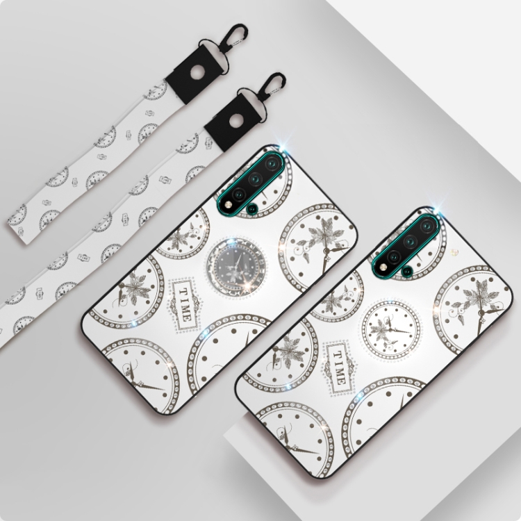 For Huawei Honor 20 Fashion Clock Pattern Rhinestone Mobile Phone Shell with Bracket & Hand Rope & Lanyard(White)
For Huawei Honor 20 Fashion Clock Pattern Rhinestone Mobile Phone Shell with Bracket & Hand Rope & Lanyard(White)