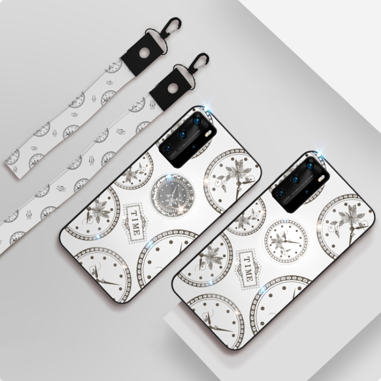 For Huawei P40 Pro Fashion Clock Pattern Rhinestone Mobile Phone Shell with Bracket & Hand Rope & Lanyard(White)
For Huawei P40 Pro Fashion Clock Pattern Rhinestone Mobile Phone Shell with Bracket & Hand Rope & Lanyard(White)