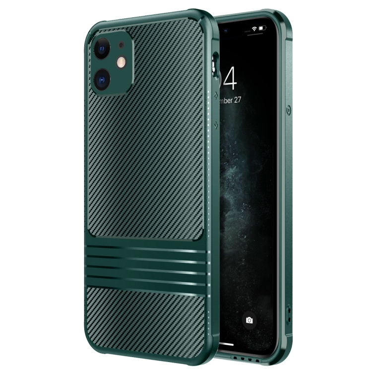 For iPhone 11 Carbon Fiber Texture Solid Color TPU Slim Case Soft Cover(Green)
For iPhone 11 Carbon Fiber Texture Solid Color TPU Slim Case Soft Cover(Green)