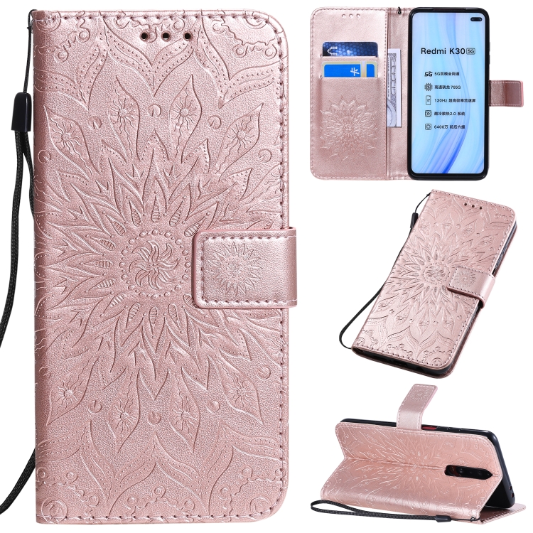 For Xiaomi Redmi K30 Pressed Printing Sunflower Pattern Horizontal Flip PU Leather Case with Holder & Card Slots & Wallet & Lanyard(Rose Gold)
For Xiaomi Redmi K30 Pressed Printing Sunflower Pattern Horizontal Flip PU Leather Case with Holder & Card Slots & Wallet & Lanyard(Rose Gold)