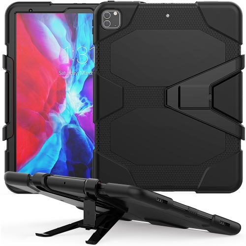 For iPad Pro 12.9 inch (2020) Shockproof Colorful Silicon + PC Protective Case with Holder & Shoulder Strap & Hand Strap (Black)
For iPad Pro 12.9 inch (2020) Shockproof Colorful Silicon + PC Protective Case with Holder & Shoulder Strap & Hand Strap (Black)