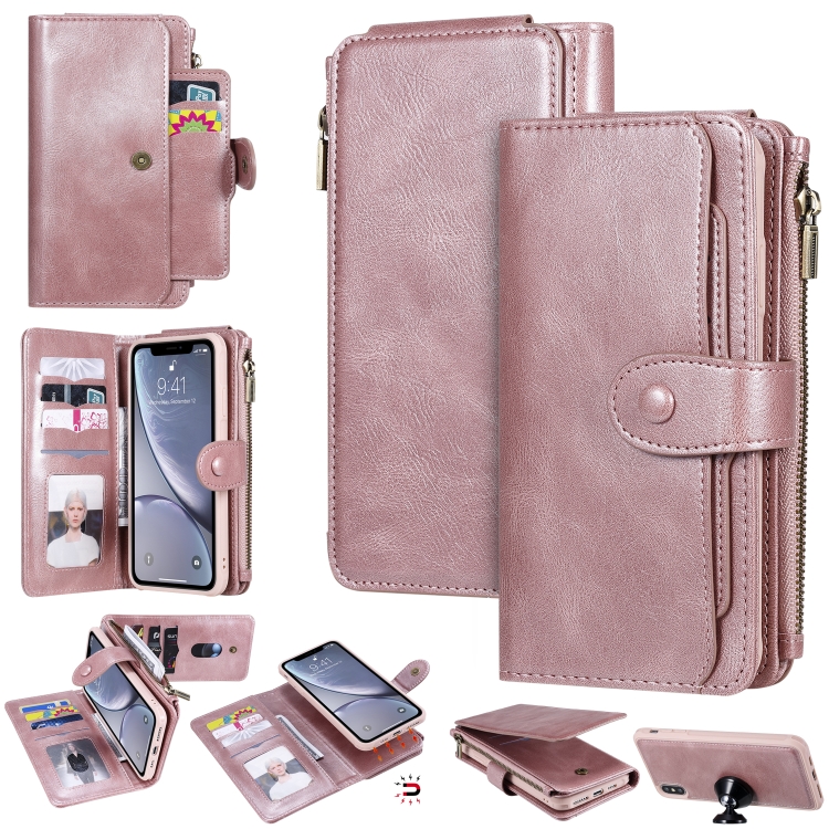 For iPhone XS Max Multifunctional Retro Detachable Magnetic Horizontal Flip Leather Case with Card Slots & Holder & Wallet & Photo Frame(Rose Gold)
For iPhone XS Max Multifunctional Retro Detachable Magnetic Horizontal Flip Leather Case with Card Slots & Holder & Wallet & Photo Frame(Rose Gold)