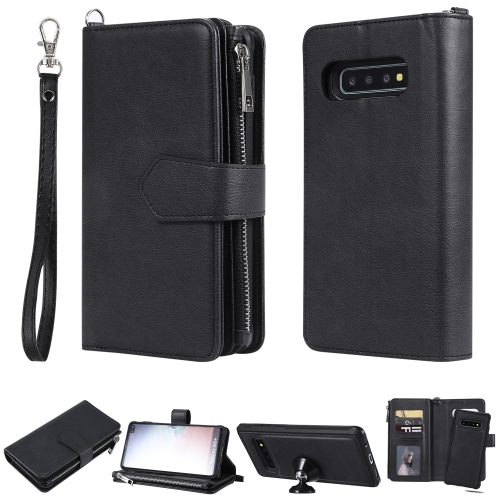 For Galaxy S10 Plus 2 in 1 Solid Color Zipper Shockproof Protective Case with Card Slots & Bracket & Photo Holder & Wallet Function(Black)
For Galaxy S10 Plus 2 in 1 Solid Color Zipper Shockproof Protective Case with Card Slots & Bracket & Photo Holder & Wallet Function(Black)