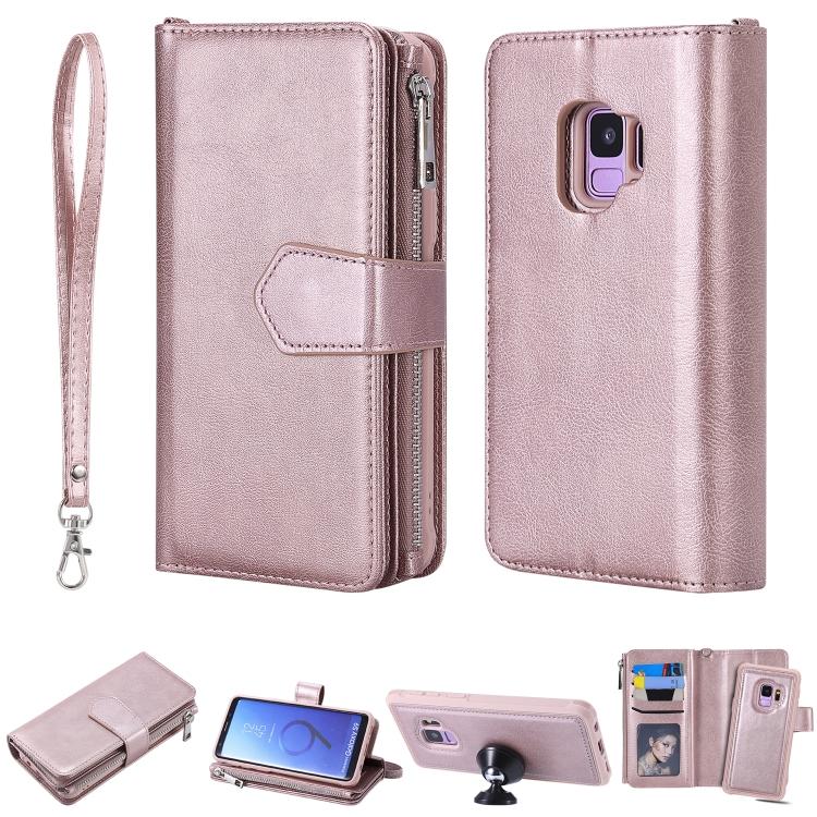 For Galaxy S9 2 in 1 Solid Color Zipper Shockproof Protective Case with Card Slots & Bracket & Photo Holder & Wallet Function(Rose Gold)
For Galaxy S9 2 in 1 Solid Color Zipper Shockproof Protective Case with Card Slots & Bracket & Photo Holder & Wallet Function(Rose Gold)