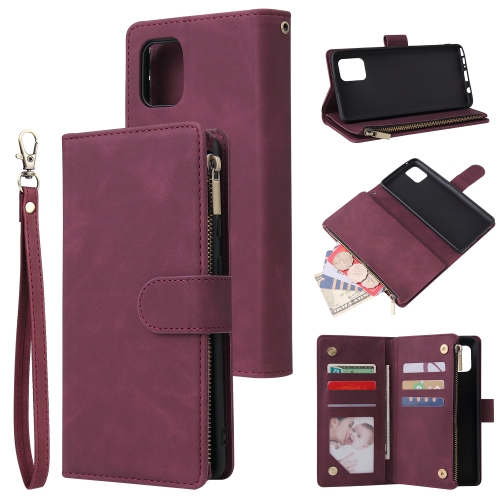 For Galaxy Note10 Lite Multifunctional Horizontal Flip Leather Case, with Card Slot & Holder & Zipper Wallet & Photo Frame(Red Wine)
For Galaxy Note10 Lite Multifunctional Horizontal Flip Leather Case, with Card Slot & Holder & Zipper Wallet & Photo Frame(Red Wine)