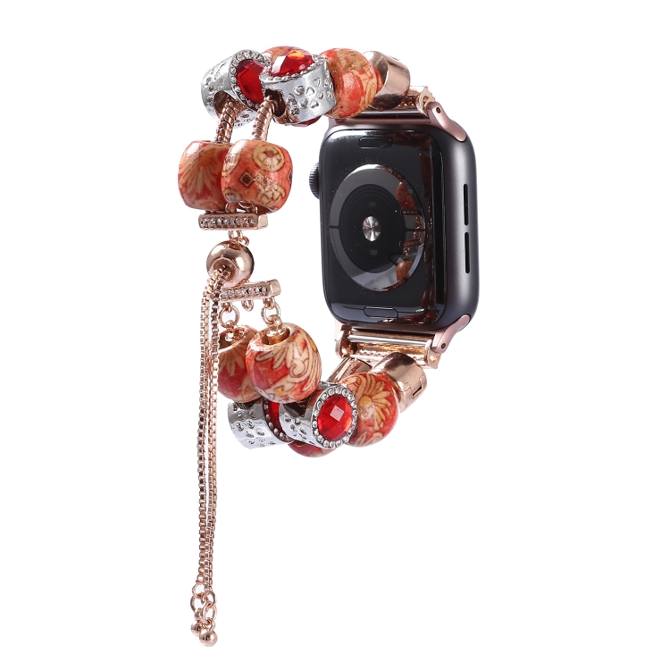 For Apple Watch 5 & 4 44mm / 3 & 2 & 1 42mm DIY Printing Wood Bead Bracelet Watchband(Adjustable)
For Apple Watch 5 & 4 44mm / 3 & 2 & 1 42mm DIY Printing Wood Bead Bracelet Watchband(Adjustable)