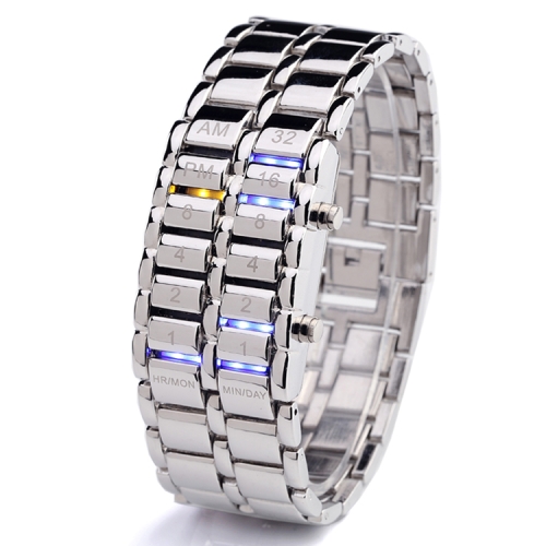 addies MY-1346 Binary LED Digital Display Couple Watch Lava Bracelet Watch for Men(Silver)
addies MY-1346 Binary LED Digital Display Couple Watch Lava Bracelet Watch for Men(Silver)