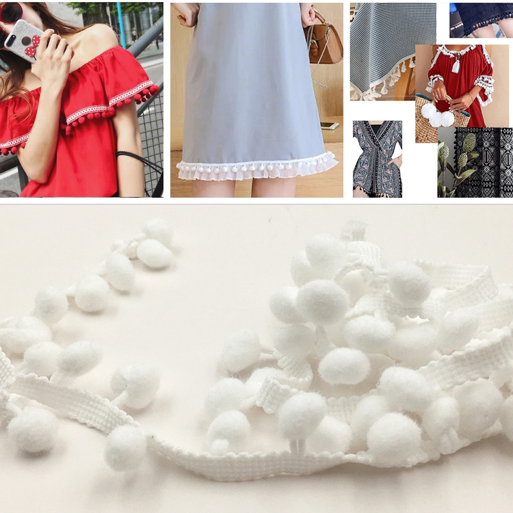20 Yards 1.2cm Pompom Lace Ribbon Fur Ball Trim For Craft DIY Curtain Home Decorative Clothes Sewing Accessories(White)
20 Yards 1.2cm Pompom Lace Ribbon Fur Ball Trim For Craft DIY Curtain Home Decorative Clothes Sewing Accessories(White)
