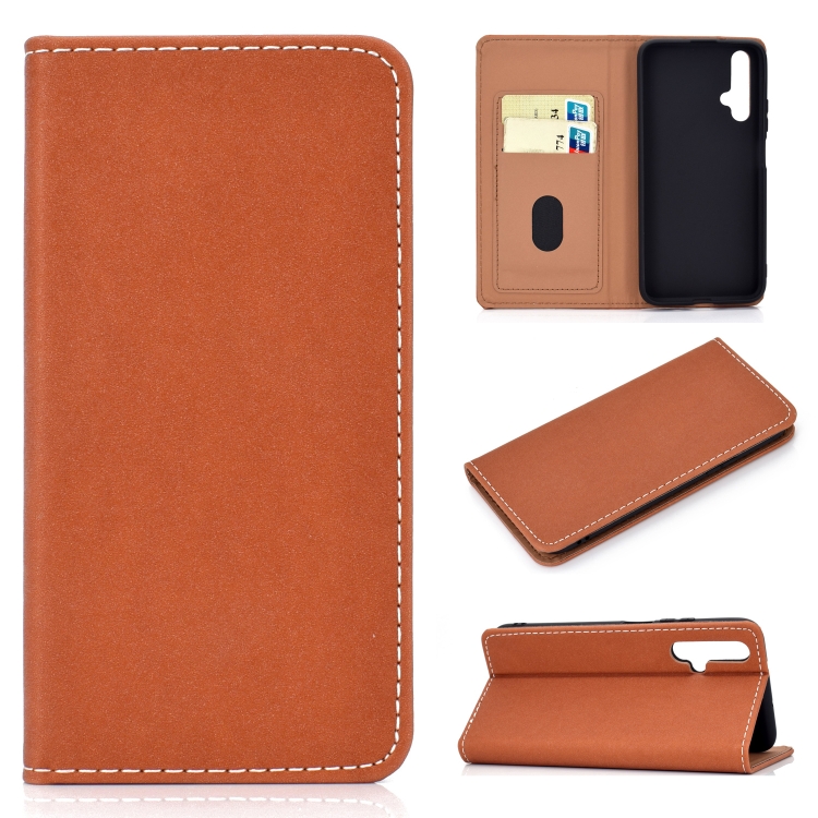 For Huawei Honor 20 Solid Color Frosted Magnetic Horizontal Flip Leather Case with Card Slots & Holder(Brown)
For Huawei Honor 20 Solid Color Frosted Magnetic Horizontal Flip Leather Case with Card Slots & Holder(Brown)