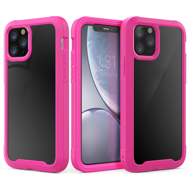 For iPhone 11 Pro Transparent Series Frame TPU + PC Dust-proof Scratch-proof Drop-proof Protective Case(Rose Red)
For iPhone 11 Pro Transparent Series Frame TPU + PC Dust-proof Scratch-proof Drop-proof Protective Case(Rose Red)