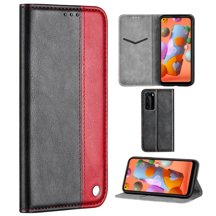 For Galaxy A21 Business Solid Color Stitching Multifunctional Horizontal Flip Leather Case with Bracket & Card Slots(Red)
For Galaxy A21 Business Solid Color Stitching Multifunctional Horizontal Flip Leather Case with Bracket & Card Slots(Red)