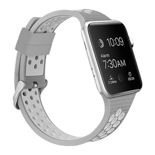 For Apple Watch Series 5 & 4 40mm / 3 & 2 & 1 38mm Two-tone Silicone Sports Watchband(Silver White)
For Apple Watch Series 5 & 4 40mm / 3 & 2 & 1 38mm Two-tone Silicone Sports Watchband(Silver White)