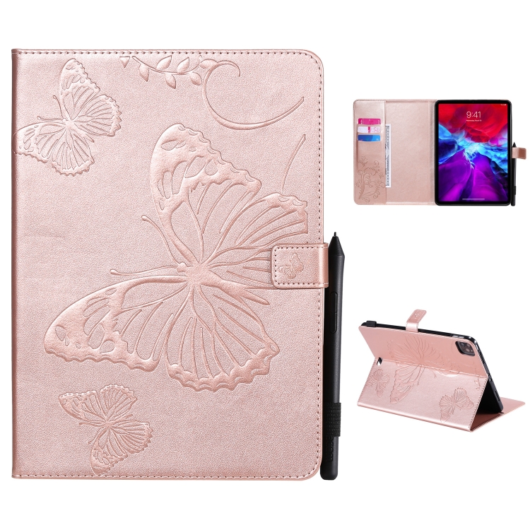 For iPad Pro 12.9 (2020) Pressed Printing Butterfly Pattern Horizontal Flip Leather Case with Holder & Card Slots & Wallet(Rose Gold)
For iPad Pro 12.9 (2020) Pressed Printing Butterfly Pattern Horizontal Flip Leather Case with Holder & Card Slots & Wallet(Rose Gold)