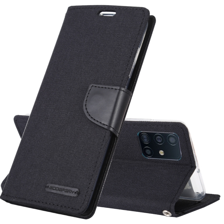For Galaxy A51 GOOSPERY CANVAS DIARY Canvas Texture Horizontal Flip PU Leather Case, with Holder & Card Slots & Wallet(Black)
For Galaxy A51 GOOSPERY CANVAS DIARY Canvas Texture Horizontal Flip PU Leather Case, with Holder & Card Slots & Wallet(Black)