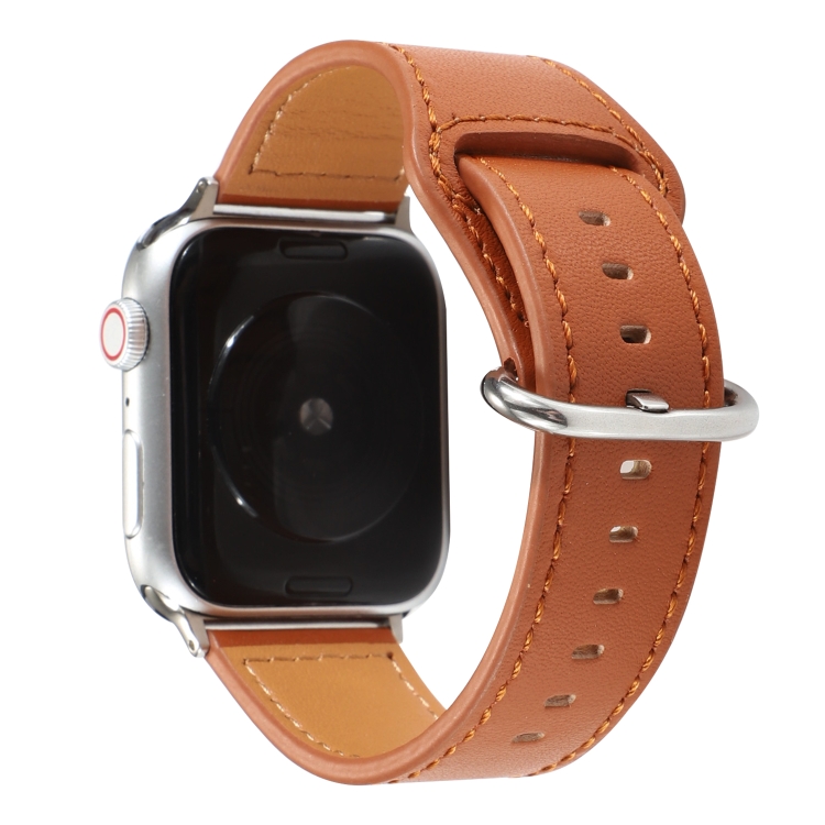 For Apple Watch Series 6 & SE & 5 & 4 40mm / 3 & 2 & 1 38mm Solid Color Genuine Leather Watchband(Brown)
For Apple Watch Series 6 & SE & 5 & 4 40mm / 3 & 2 & 1 38mm Solid Color Genuine Leather Watchband(Brown)