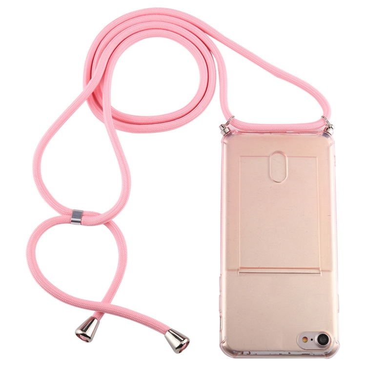 For iPhone 8 / 7 Transparent TPU Protective Case with Lanyard & Card Slot(Pink)
For iPhone 8 / 7 Transparent TPU Protective Case with Lanyard & Card Slot(Pink)