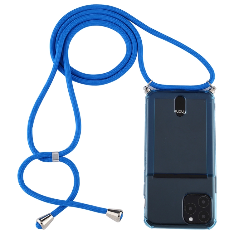 For iPhone 11 Pro Max Transparent TPU Protective Case with Lanyard & Card Slot(Blue)
For iPhone 11 Pro Max Transparent TPU Protective Case with Lanyard & Card Slot(Blue)
