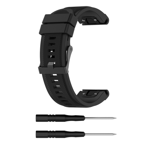 

For Garmin Fenix 5X (26mm) Fenix3 / Fenix3 HR Silicone Replacement Wrist Strap Watchband(Black)