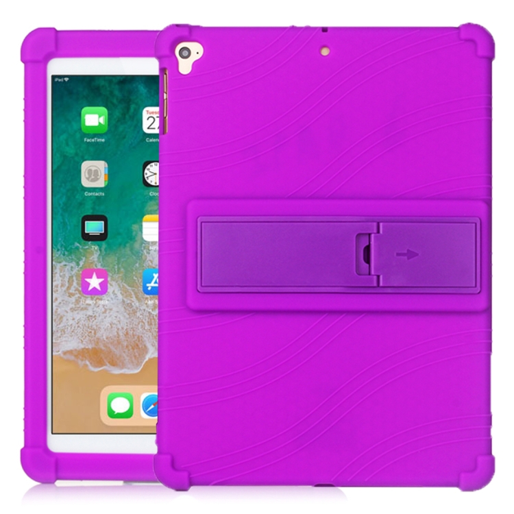 For iPad 6 (9.7 Universal) Tablet PC Silicone Protective Case with Invisible Bracket(Purple)
For iPad 6 (9.7 Universal) Tablet PC Silicone Protective Case with Invisible Bracket(Purple)