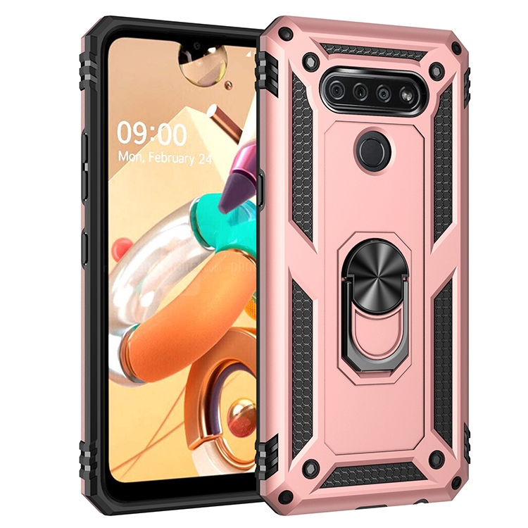 For LG K51 Shockproof TPU + PC Protective Case with 360 Degree Rotating Holder(Rose Gold)
For LG K51 Shockproof TPU + PC Protective Case with 360 Degree Rotating Holder(Rose Gold)