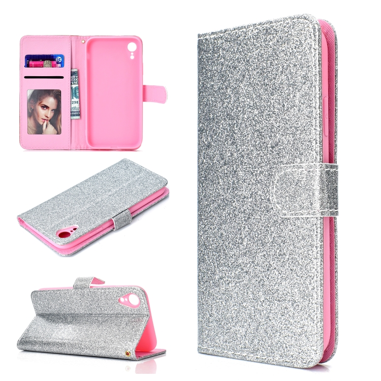 For iPhone XR Glitter Powder Horizontal Flip Leather Case with Card Slots & Holder & Photo Frame & Wallet(Silver)
For iPhone XR Glitter Powder Horizontal Flip Leather Case with Card Slots & Holder & Photo Frame & Wallet(Silver)