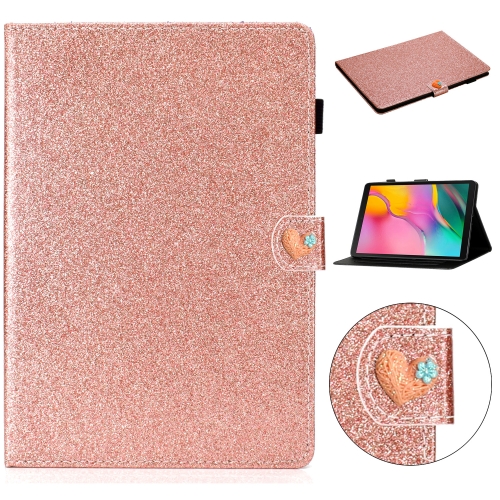 For Samsung Galaxy Tab A 10.1 T510 Love Buckle Glitter Horizontal Flip Leather Case with Holder & Card Slots(Rose Gold)
For Samsung Galaxy Tab A 10.1 T510 Love Buckle Glitter Horizontal Flip Leather Case with Holder & Card Slots(Rose Gold)