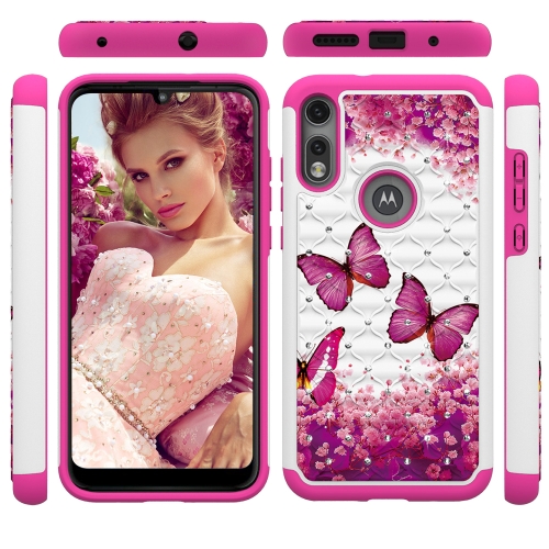 For Motorola Moto E7 Coloured Drawing Pattern with Diamond PC + TPU Protective Case(Rose Butterfly)
For Motorola Moto E7 Coloured Drawing Pattern with Diamond PC + TPU Protective Case(Rose Butterfly)