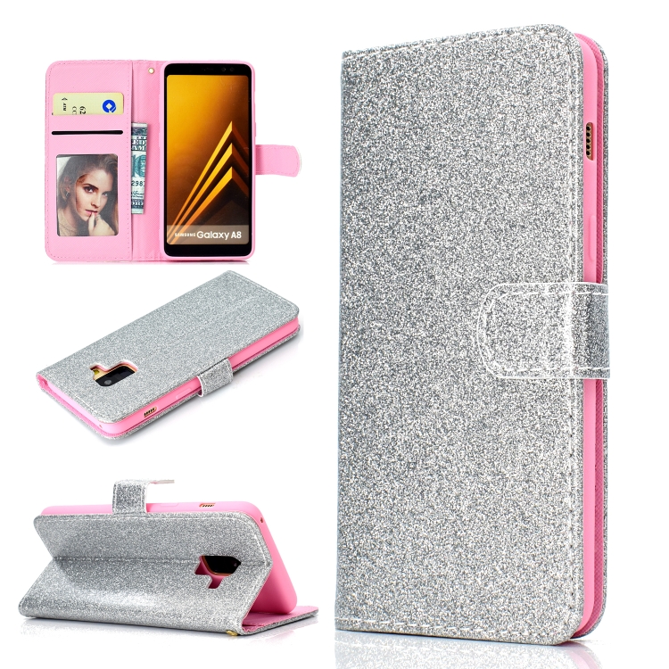 For Samsung Galaxy A8 (2018) Glitter Powder Horizontal Flip Leather Case with Card Slots & Holder & Photo Frame & Wallet(Silver)
For Samsung Galaxy A8 (2018) Glitter Powder Horizontal Flip Leather Case with Card Slots & Holder & Photo Frame & Wallet(Silver)