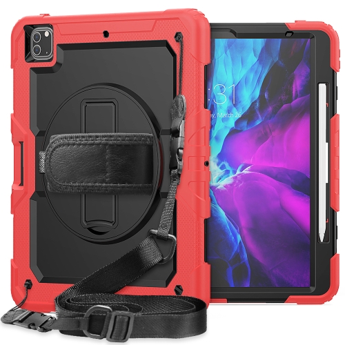 For iPad Pro 12.9 (2020) Shockproof Colorful Silicone + PC Protective Case with Holder & Shoulder Strap & Hand Strap & Pen Slot(Red)
For iPad Pro 12.9 (2020) Shockproof Colorful Silicone + PC Protective Case with Holder & Shoulder Strap & Hand Strap & Pen Slot(Red)