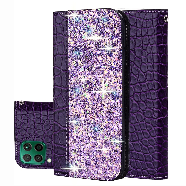 For Huawei nova 6 SE / P40 Lite / nova 7i Crocodile Texture Glitter Sequin Magnetic Attraction Horizontal Flip Leather Case with Bracket & Card Slots & Strap(Purple)
For Huawei nova 6 SE / P40 Lite / nova 7i Crocodile Texture Glitter Sequin Magnetic Attraction Horizontal Flip Leather Case with Bracket & Card Slots & Strap(Purple)
