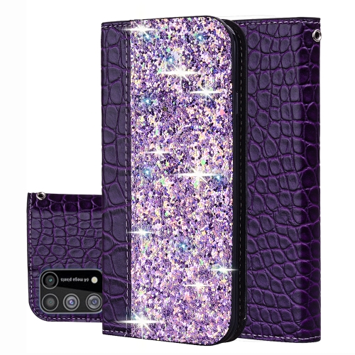 For Samsung Galaxy M31 Crocodile Texture Glitter Sequin Magnetic Attraction Horizontal Flip Leather Case with Bracket & Card Slots & Strap(Purple)
For Samsung Galaxy M31 Crocodile Texture Glitter Sequin Magnetic Attraction Horizontal Flip Leather Case with Bracket & Card Slots & Strap(Purple)