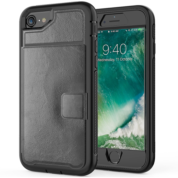 For iPhone SE 2020 / 8 / 7 Shockproof PC + TPU + PU Leather Protective Case with Holder & Card Slot & Wallet(Black)
For iPhone SE 2020 / 8 / 7 Shockproof PC + TPU + PU Leather Protective Case with Holder & Card Slot & Wallet(Black)