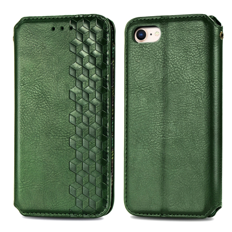 For iPhone SE 2020 / 8 / 7 Cubic Grid Pressed Horizontal Flip Magnetic Leather Case with Holder & Card Slots & Wallet(Green)
For iPhone SE 2020 / 8 / 7 Cubic Grid Pressed Horizontal Flip Magnetic Leather Case with Holder & Card Slots & Wallet(Green)