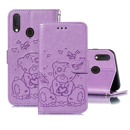 For Samsung Galaxy A40 Embossed Butterfly Love Bear Pattern PU + TPU Horizontal Flip Leather Case with Holder & Card Slots & Wallet & Photo Frame(Purple)
For Samsung Galaxy A40 Embossed Butterfly Love Bear Pattern PU + TPU Horizontal Flip Leather Case with Holder & Card Slots & Wallet & Photo Frame(Purple)
