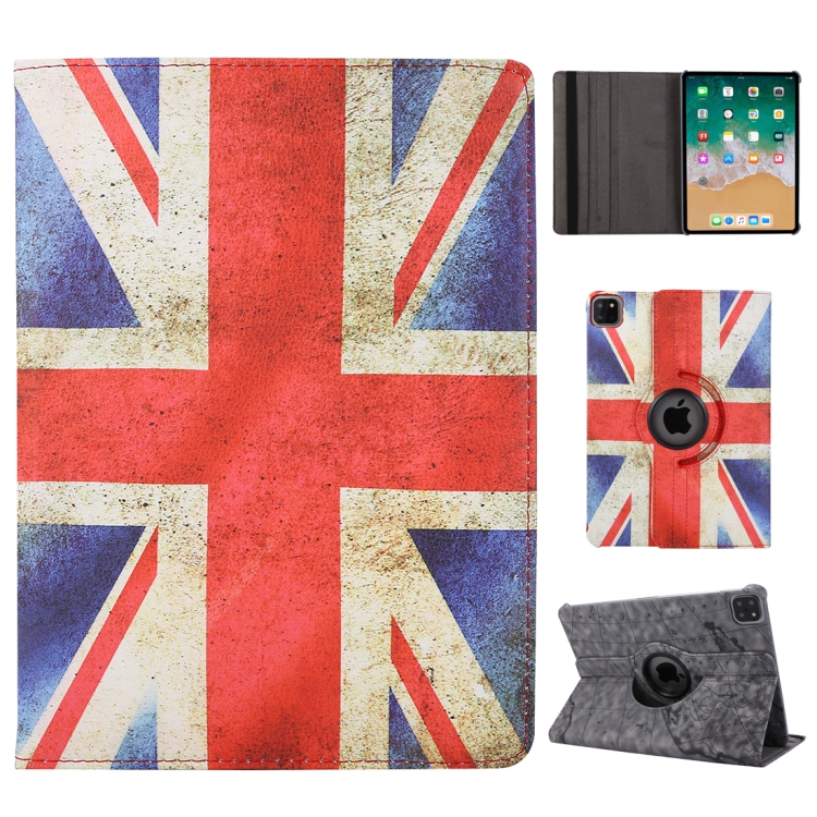 For iPad Pro 12.9 inch (2020) Horizontal Flip 360 Degrees Rotation Pattern Leather Case with Holder(British Flag)
For iPad Pro 12.9 inch (2020) Horizontal Flip 360 Degrees Rotation Pattern Leather Case with Holder(British Flag)