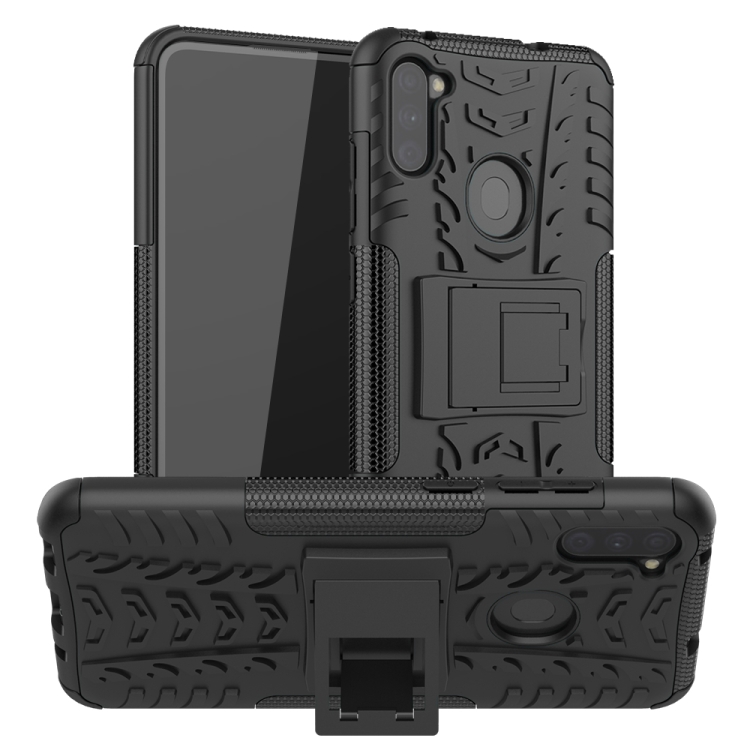 For Samsung Galaxy M11 Tire Texture Shockproof TPU+PC Protective Case,with Holder(Black)
For Samsung Galaxy M11 Tire Texture Shockproof TPU+PC Protective Case,with Holder(Black)