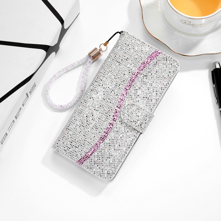 For iPhone XR Glitter Powder Horizontal Flip Leather Case with Card Slots & Holder & Lanyard(Silver)
For iPhone XR Glitter Powder Horizontal Flip Leather Case with Card Slots & Holder & Lanyard(Silver)