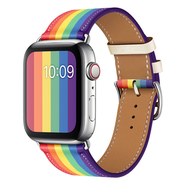 For Apple Watch Series 6 & SE & 5 & 4 44mm / 3 & 2 & 1 42mm Rainbow Leather Watchband(Black)
For Apple Watch Series 6 & SE & 5 & 4 44mm / 3 & 2 & 1 42mm Rainbow Leather Watchband(Black)