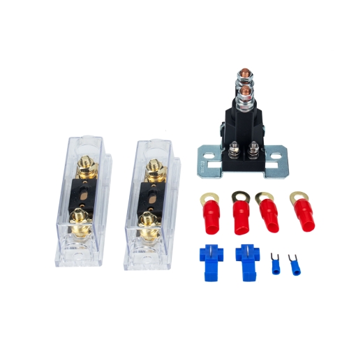 Car Modification Small Contact 12V / 500A Contact Dual Battery High Current DC Relay with 60A Fuse Holder + 80A Fuse Kit
Car Modification Small Contact 12V / 500A Contact Dual Battery High Current DC Relay with 60A Fuse Holder + 80A Fuse Kit