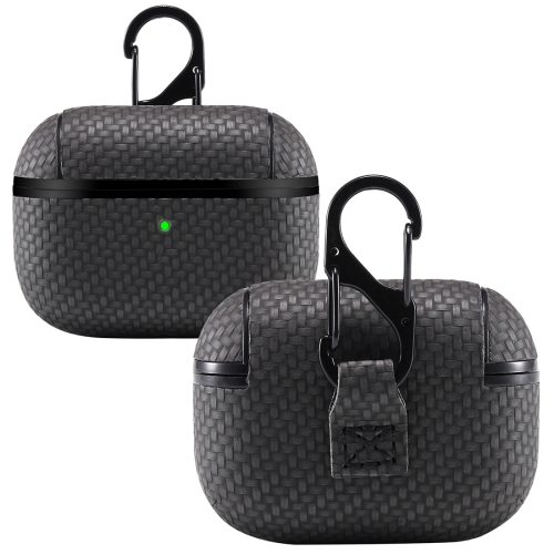 For AirPods Pro PC + PU Carbon Fiber Earphone Protective Case with Hook(Black)
For AirPods Pro PC + PU Carbon Fiber Earphone Protective Case with Hook(Black)