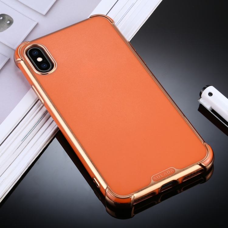 For iPhone XS Max SULADA Colorful Shield Series TPU + Plating Edge Protective Case(Orange)
For iPhone XS Max SULADA Colorful Shield Series TPU + Plating Edge Protective Case(Orange)